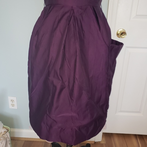 Vintage 1950's Silk Custom Dress, M - Picture 10 of 16